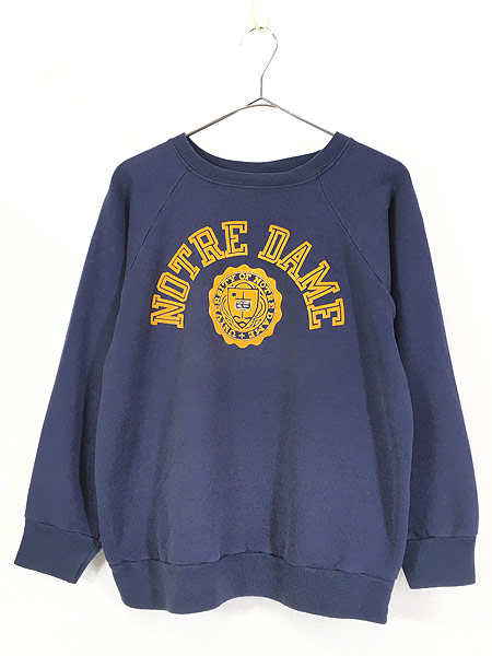 古着 80s USA製 Champion 「NOTRE DAME」 フロッキー カレッジ