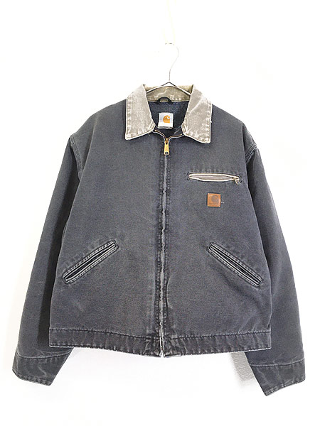 買い取り Lサイズ Carhartt デトロイトジャケット レザーパッチ グレー