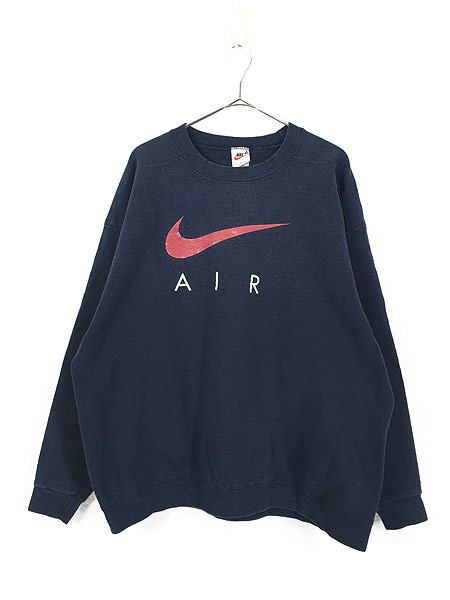 古着 90s NIKE AIR BIG スウォッシュ プリント スウェット トレーナー 