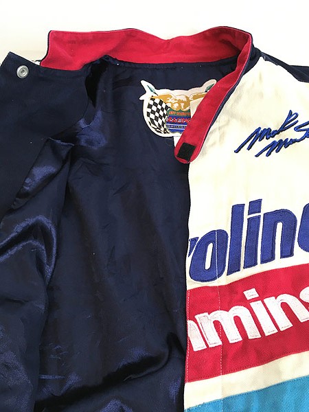 古着 90s JH 「Valvoline」 豪華 刺しゅう レーシング ジャケット L