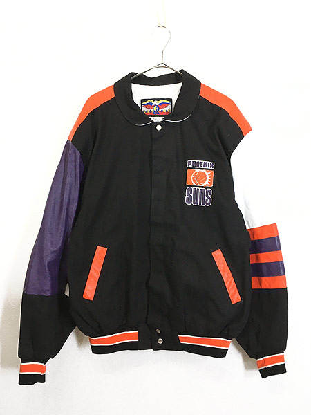 古着 90s USA製 JH NBA Phoenix Suns サンズ 本革 レザー パッチ ...