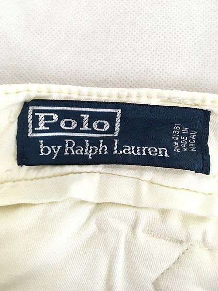 90s Polo by Ralph Lauren シンチバック ウール パンツ-