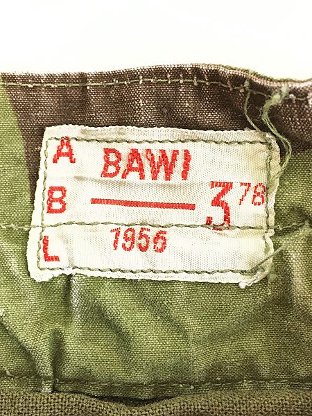古着 50s ベルギー軍 ブラッシュ ストローク カモ 迷彩 オーバー カーゴ パンツ W-38.5 L29 古着