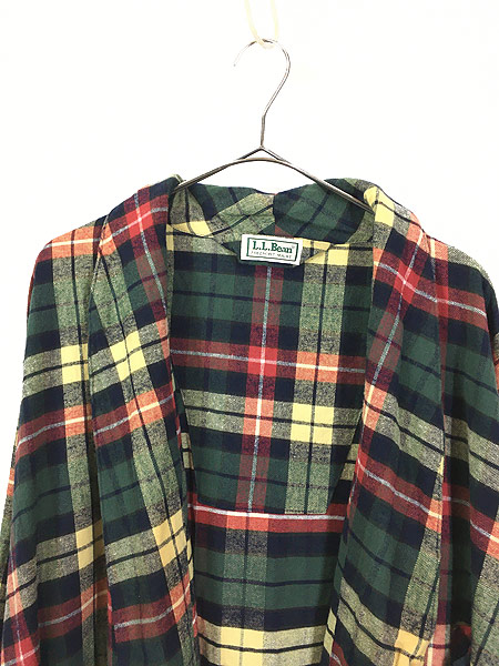 【ビンテージ】80s USA製  LL BEAN ガウン コート  チェック