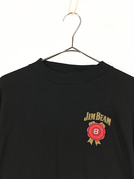 古着 80s JIM BEAM ジム ビーム ウイスキー ワンポイント パキ綿 ロゴ