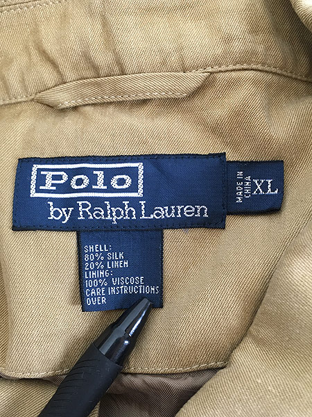 古着 Polo Ralph Lauren 上質 シルク リネン スウィングトップ