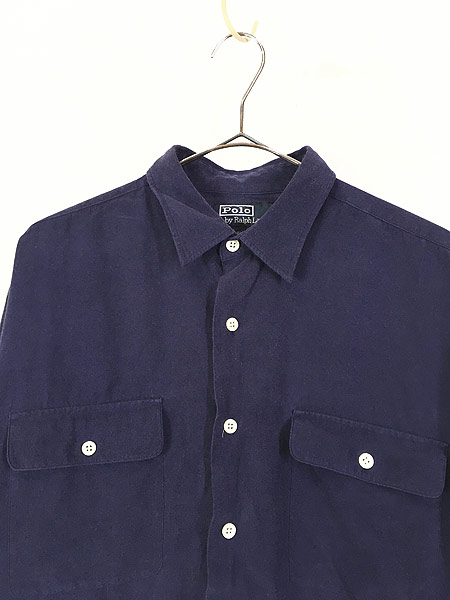 古着 90s Polo Ralph Lauren 「BENFORD」 上質 シルク コットン シャツ