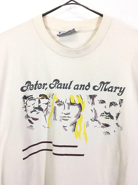 古着 90s USA製 Peter Paul and Mary フェイス アート ミュージック