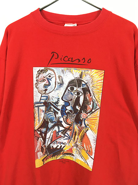 古着 90s USA製 PICASSO 「Large Heads 1969」 キュビズム アート Tシャツ XL 美品!! 古着 - 古着 通販 ヴィンテージ 古着屋 Dracaena ドラセナ