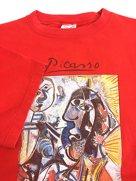 古着 90s USA製 PICASSO 「Large Heads 1969」 キュビズム アート Tシャツ XL 美品!! 古着 - 古着 通販 ヴィンテージ 古着屋 Dracaena ドラセナ