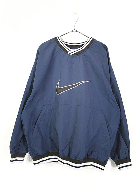 古着 90s NIKE BIG スウォッシュ プルオーバー ナイロン ジャケット XL