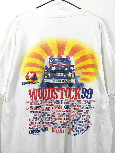 古着 90s Woodstock 99 豪華 ミュージック ロック フェス Tシャツ XL