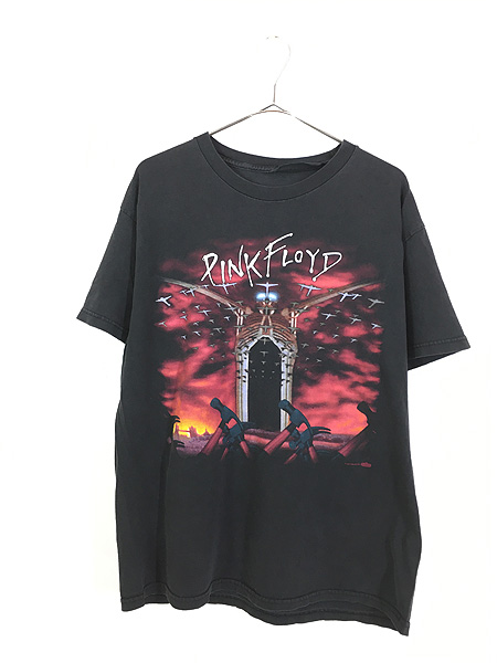 80s pink floyd 総柄 バンドtシャツ wall-