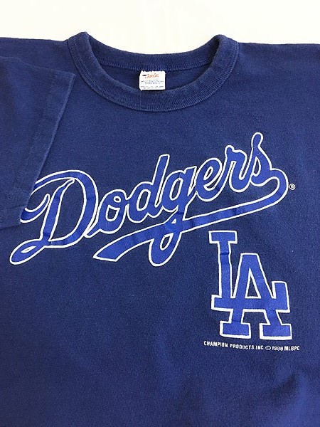 古着 80s USA製 Champion MLB Los Angeles Dodgers ドジャース Tシャツ 