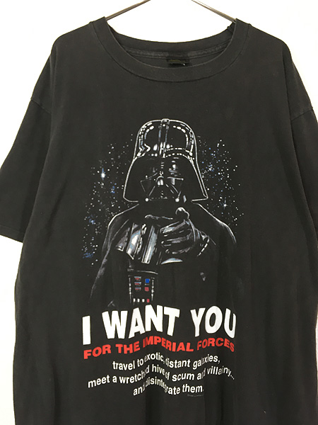 古着 90s USA製 STAR WARS 「I WANT YOU」 ダースベイダー Tシャツ XL 
