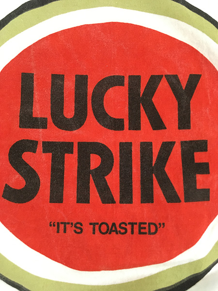 古着 80s USA製 LUCKY STRIKE ラッキー ストライク タバコ BIG ロゴ T