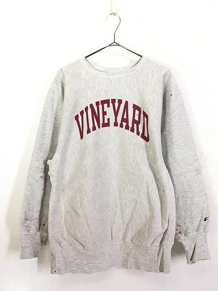 古着 90s Champion Reverse Weave 「VINEYARD」 リバース スウェット トレーナー XL 古着 - 古着 通販  ヴィンテージ　古着屋 Dracaena ドラセナ