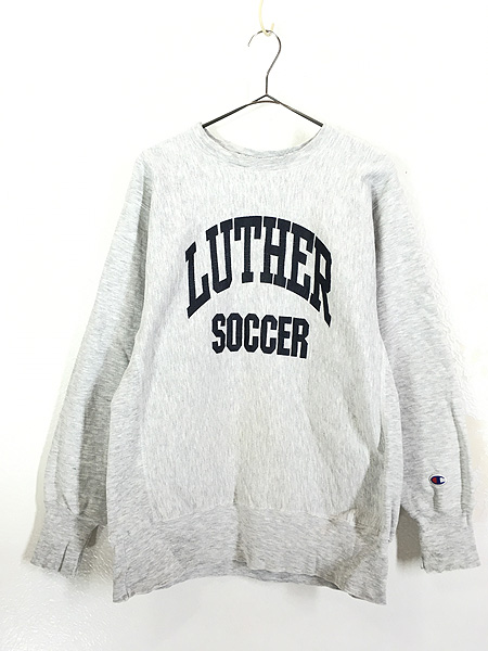 古着 90s Champion Reverse Weave 「LUTHER SOCCER」 2段 カレッジ