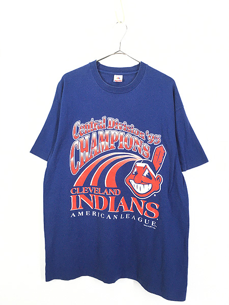 古着 90s USA製 MLB Cleveland Indians 「Central Division」 BIG