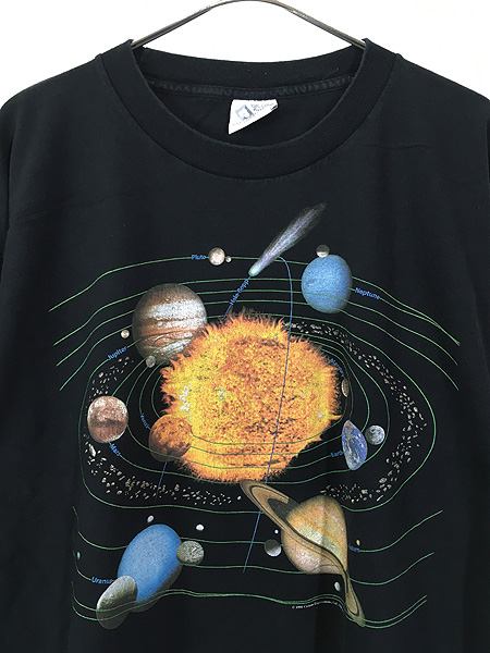 古着 90s USA製 宇宙 惑星 太陽 グラフィック アート Tシャツ XXL 古着