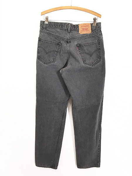 古着 90s Levi's 550 ブラック デニム パンツ ジーンズ テーパード W33 