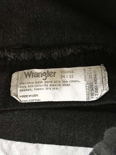 古着 90s USA製 Wrangler 936WBK ブラック デニム パンツ ジーンズ 