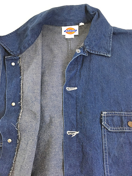 古着 80s USA製 Dickies 濃紺 デニム ワーク カバーオール ジャケット