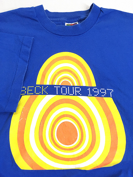 [5] 古着 90s BECK TOUR 1997 サークル グラフィック アート ミュージシャン ツアー Tシャツ L 古着