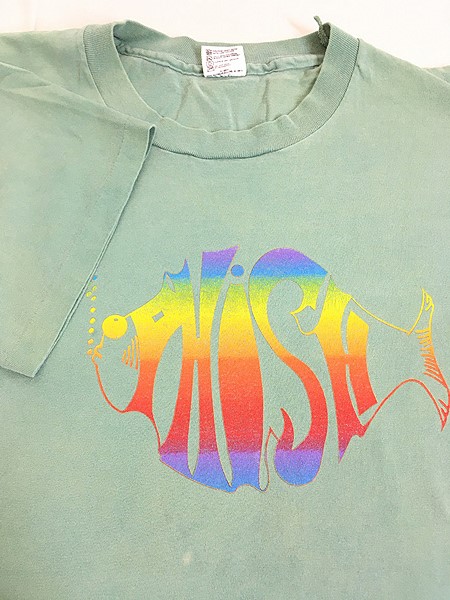 古着 90s USA製 PHiSH フィッシュ ツアー ジャム ロック バンド Ｔ