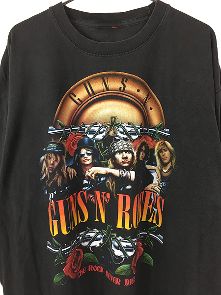 古着 GUNS N' ROSES 「The Rock Never Dies」 両面 ハード ロック