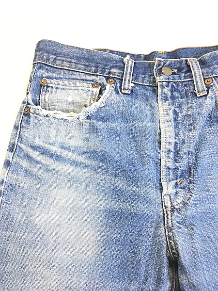 古着 70s USA製 Levi's 517 シングル 「66 前期」 濃紺 デニム ブーツ 