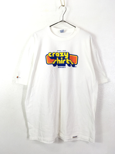 古着 90s USA製 Crazy Shirts ブランド ロゴ BIG プリント Tシャツ XL