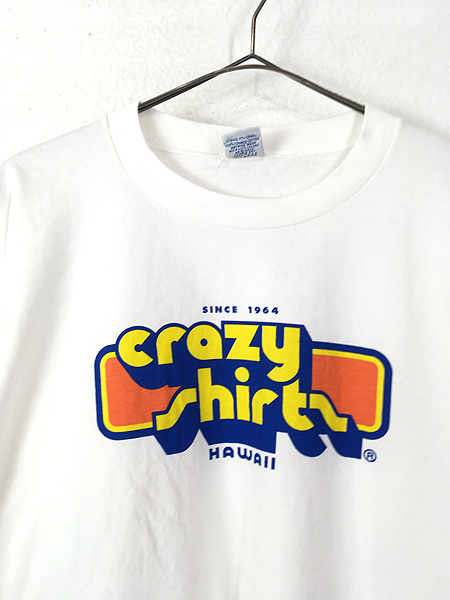 古着 90s USA製 Crazy Shirts ブランド ロゴ BIG プリント Tシャツ XL 