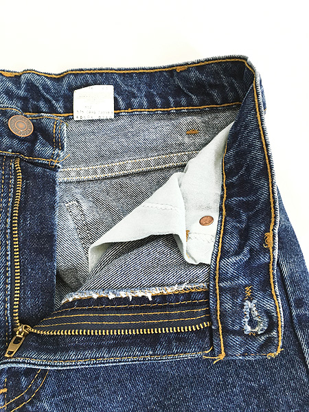 古着 90s USA製 Levi's 505 Care入り 濃紺 デニム パンツ ジーンズ