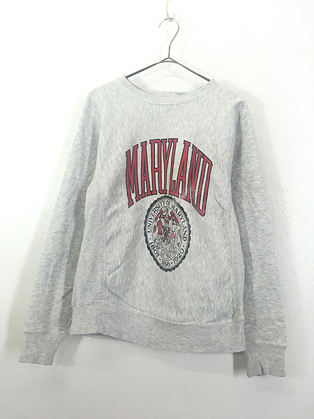 古着 90s USA製 「MARYLAND」 リバース タイプ ヘビー スウェット