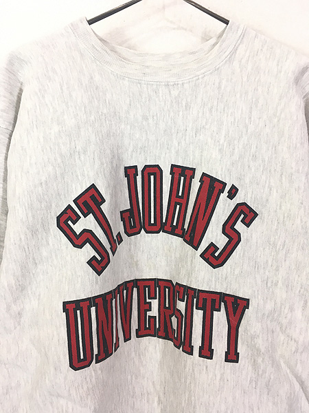 古着 90s USA製 「ST.JOHN'S UNIVERSITY」 リバース タイプ ヘビー ...