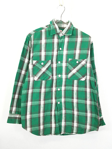 【BIG MAC】 60s ビッグマック  ネルシャツ グリーン 緑 L