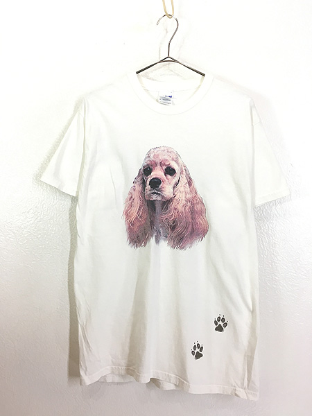 90s ビンテージ 犬 アニマル Tシャツ アート コッカースパニエル Tシャツ