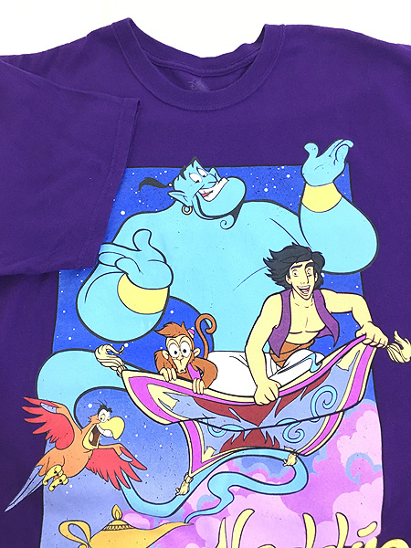 古着 Disney Aladdin アラジン ジーニー 魔法の絨毯 BIG プリント T ...