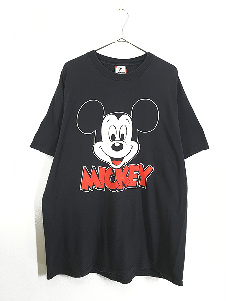 古着 90s USA製 Disney Mickey ミッキー だまし絵 両面 Tシャツ XL位 古着 - 古着 通販 ヴィンテージ　古着屋  Dracaena ドラセナ