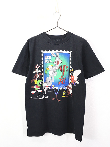 古着 90s Looney Tunes バックスバニー 切手 大集合 キャラクター Tシャツ M位 古着 古着 通販 ヴィンテージ 古着屋 Dracaena ドラセナ