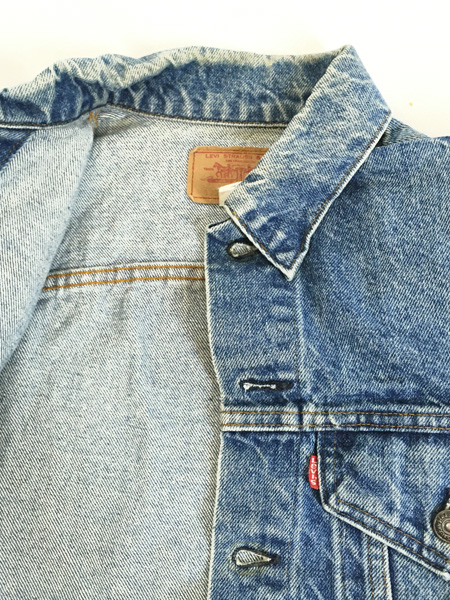 古着 80s USA製 Levi's 70505 クラッシュ デニム ジャケット Gジャン