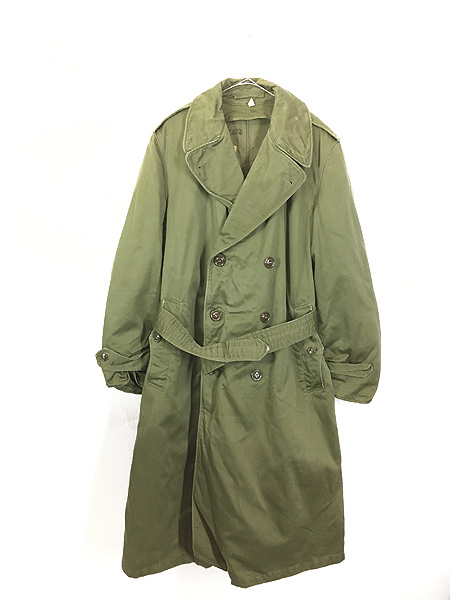 古着 50s 米軍 US ARMY 「OVERCOAT COTTON OD-7」 ダブルブレスト オーバー コート ライナー完備!! R-M  古着【30off】 - 古着 通販 ヴィンテージ　古着屋 Dracaena ドラセナ