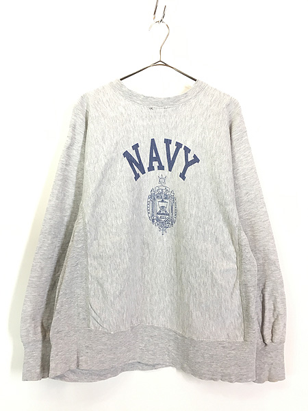 80 champion reverse weave navy染み込みプリント - パーカー