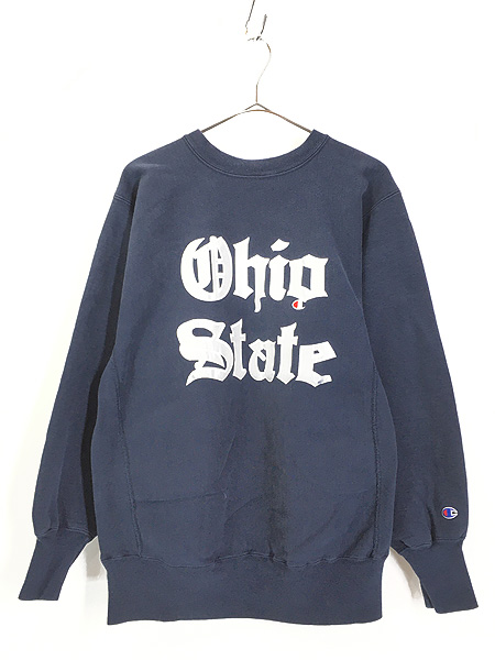 古着 90s USA製 Champion Reverse Weave 「Ohio State」 プリント 