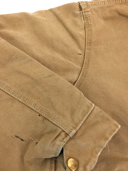 古着 70s USA製 Carhartt ブラウン ダック パデット デトロイト ジャケット 38 古着 - 古着 通販 ヴィンテージ 古着屋