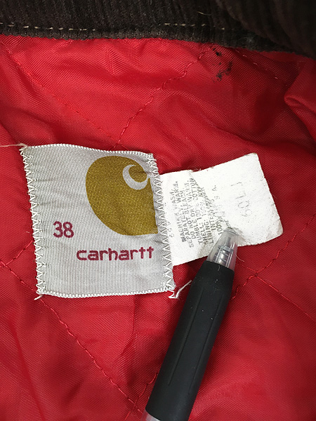 古着 70s USA製 Carhartt ブラウン ダック パデット デトロイト