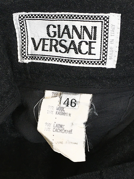 古着 90s Gianni Versace 3タック カシミア ウール バルーン ...