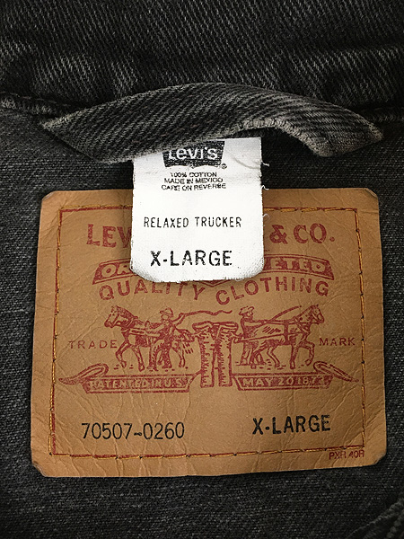 古着 00s Levi's 70507-0260 デカタグ ブラック デニム