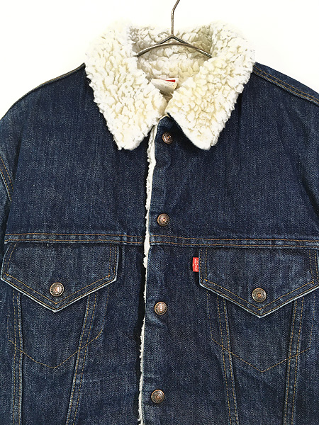 古着 80s USA製 Levi's 70605-0217 3rdタイプ 濃紺 デニム ボア 